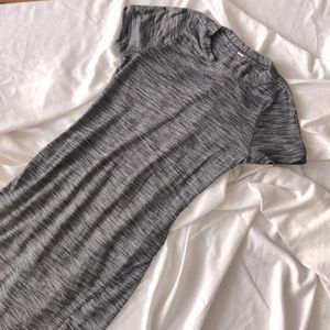 LULULEMON heathered grey/black bodycon dress
